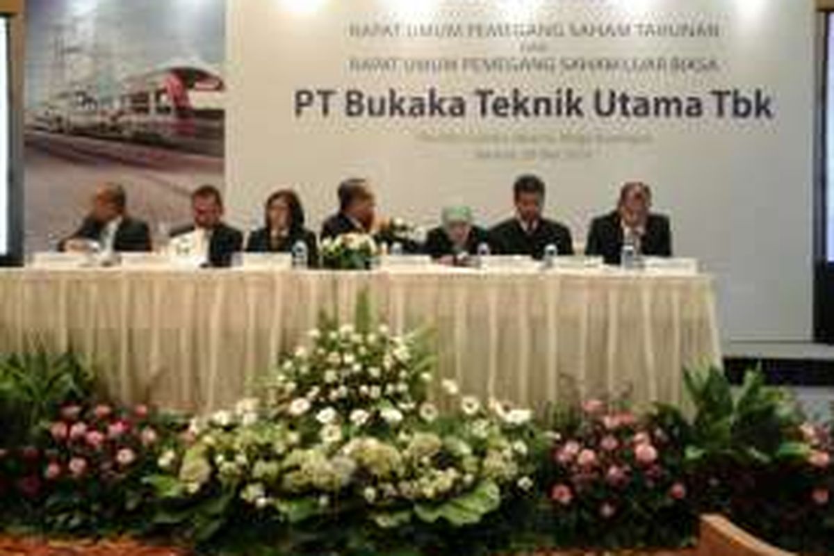 Rapat Umum Pemegang Saham Tahunan (RUPST) PT Bukaka Teknik Utama Tbk, di Jakarta, Kamis (26/5/2016).