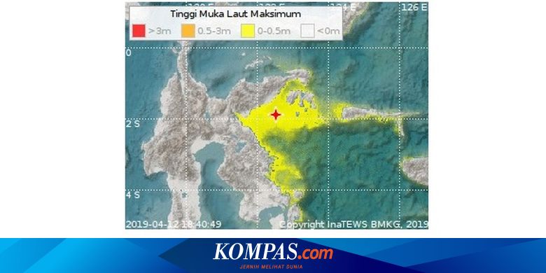 Bmkg Tsunami Akibat Gempa Banggai Sulteng Diprediksi Kurang Dari 0 5 Meter