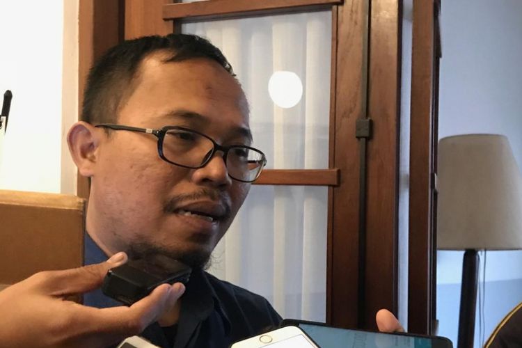 Kepala Humas BPJS kesehatan M Iqbal Anas Maruf di Kedai Tjikini, Jakarta Pusat, Kamis (27/9/2018). 