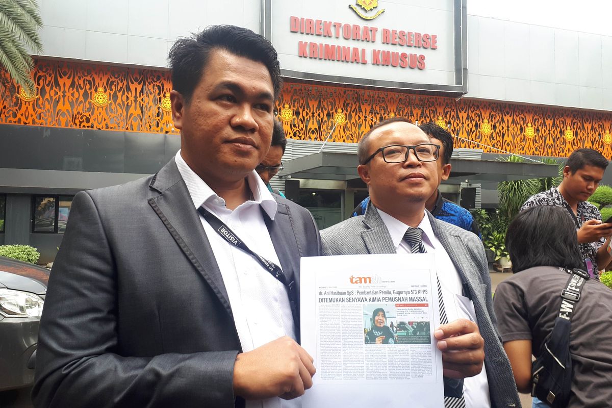 Kuasa hukum dr Robiah Khairani Hasibuan atau biasa dikenal Ani Hasibuan, Amin Fahrudin di Polda Metro Jaya, Jumat (17/5/2019).