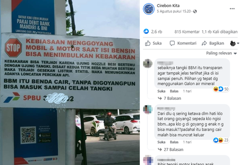 Ramai soal Menggoyang Mobil dan Motor Saat Isi BBM, Bisa Picu Kebakaran?