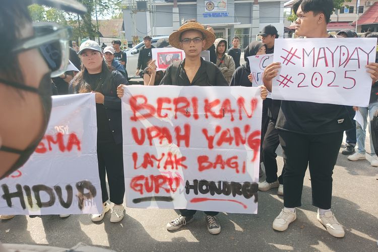 Aksi May Day, Mahasiswa Kalteng Serukan 11 Tuntutan Kesejahteraan Buruh