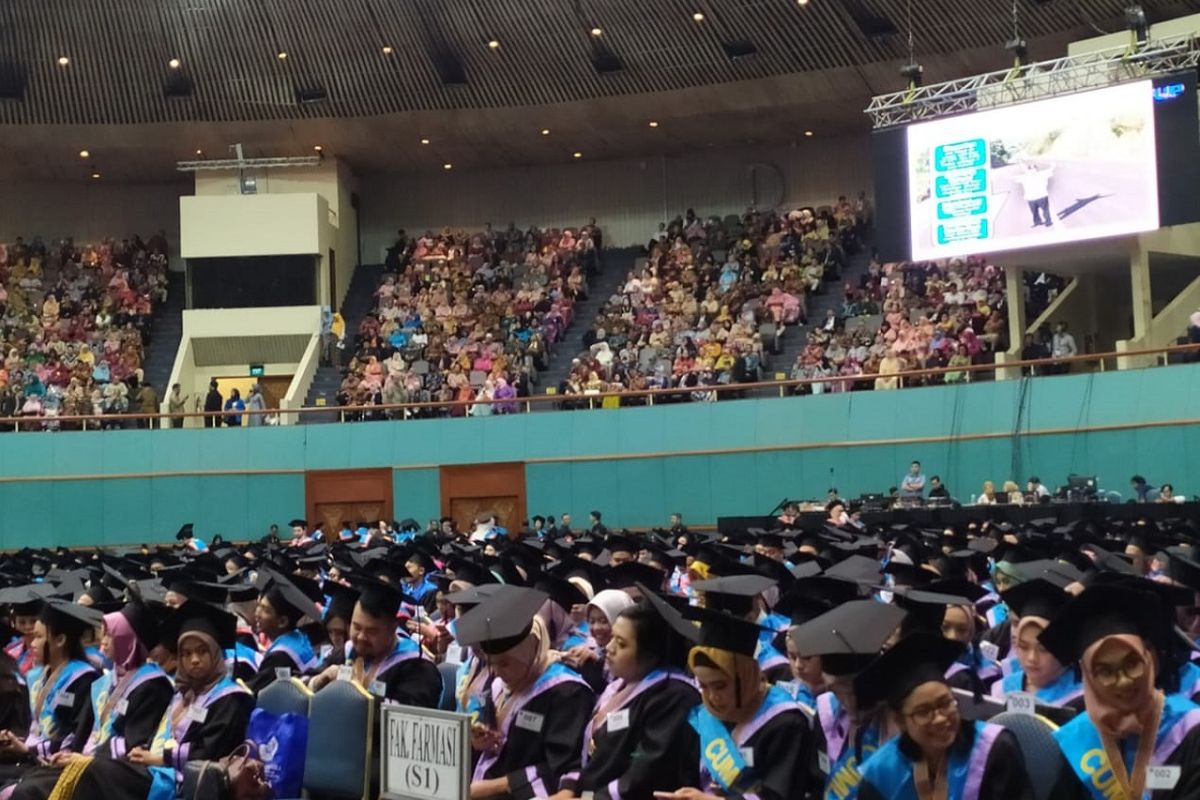 Wisuda Universitas Pancasila, Selasa (1/10/2019).
