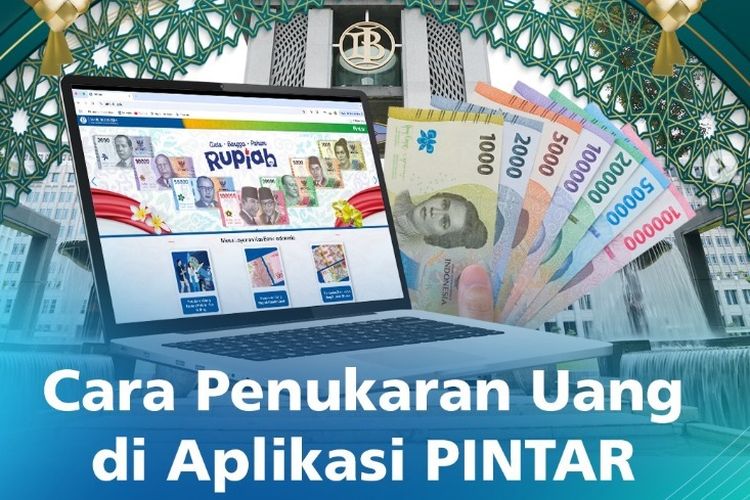 Cara tukar uang untuk Lebaran 2026 lewat aplikasi Pintar BI.