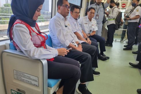 Menhub dan Dirut KAI Memulai Uji Coba Perdana LRT Jabodebek