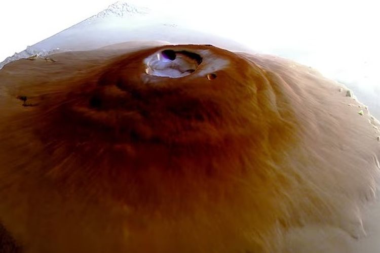 Peneliti: Air Beku Terdeteksi di Gunung Tertinggi Planet Mars