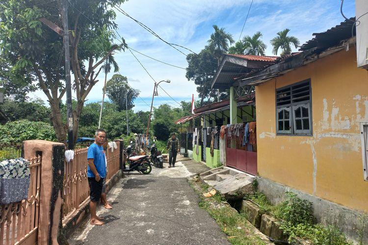 Foto: Lokasi Gang Kade kade menuju Pemandian Lau Suah di Jalan Narumonda Bawah, Kelurahan Karo, Kecamatan Siantar Selatan Kota Pematang Siantar, Selasa (15/8/2023).