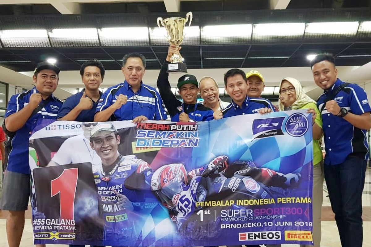 Galang Hendra disambut masyarakat di Indonesia setelah menjadi juara di WorldSSP300 di Brno
