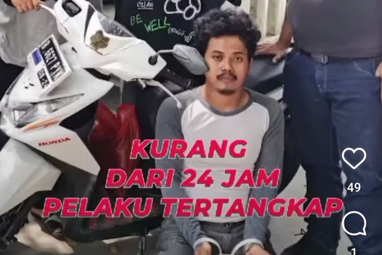 Polisi menangkap penjambret ponsel bocah laki-laki di Gang Haji Kiming, Cipinang Muara, Jatinegara, Jakarta Timur.