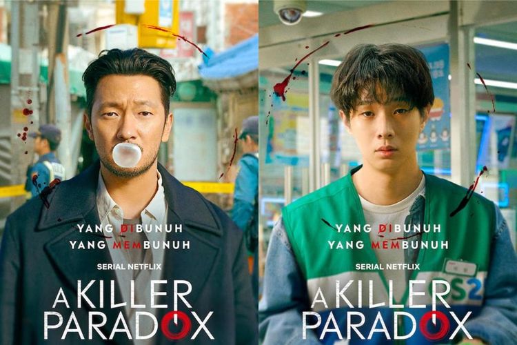 Aktor Son Suk Ku (kiri) dan Choi Woo Shik dalam serial A Killer Paradox yang akan ditayangkan di Netfilx.