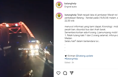 Akibat Pecah Ban, Mobil Disenggol Bus di Jembatan Merah Tol Kalikuto