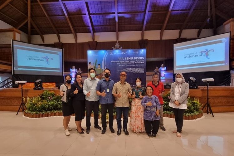 Acara Pra-Temu Bisnis di Aula Joop Ave Politeknik Pariwisata Kabupaten Badung, Bali, Jumat (20/5/2022) 
