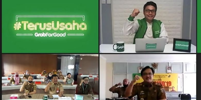 Grab resmi meluncurkan program #TerusUsaha di Kota Bandarlampung, Rabu (15/7/2020). 