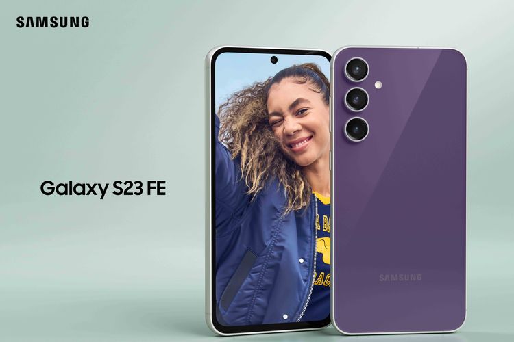 Samsung S23 FE varian warna Purple Indigo.