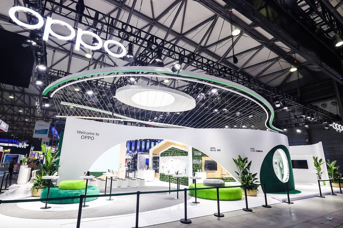 Ilustrasi booth Oppo di MWC 2023.