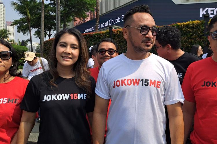Sekjen PSI Isyana Bagoes Oka (baju hitam) saat ditemui di Bundaran HI, Jakarta Pusat, Selasa (15/8/2023). 