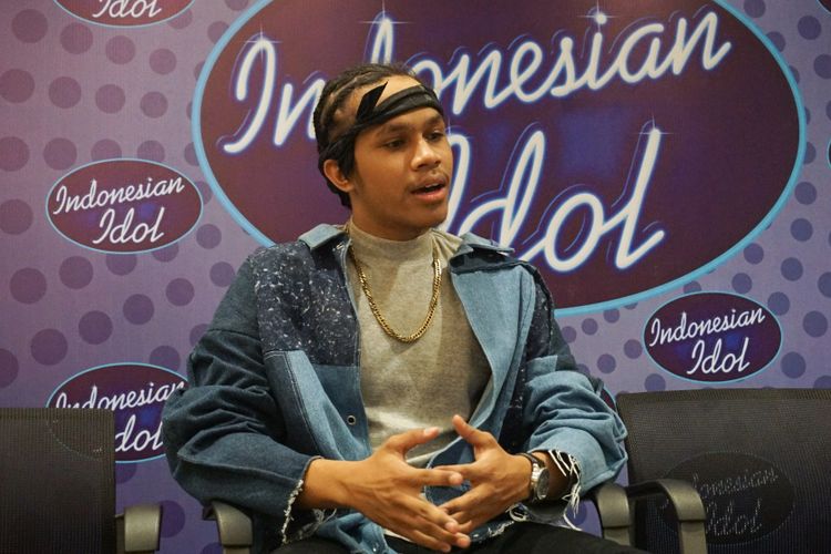 Abraham Kevin Aprilio saat menjalanj proses wawancara di MNC Studios, Kebon Jeruk, Jakarta Barat, Rabu (14/2/2018).
