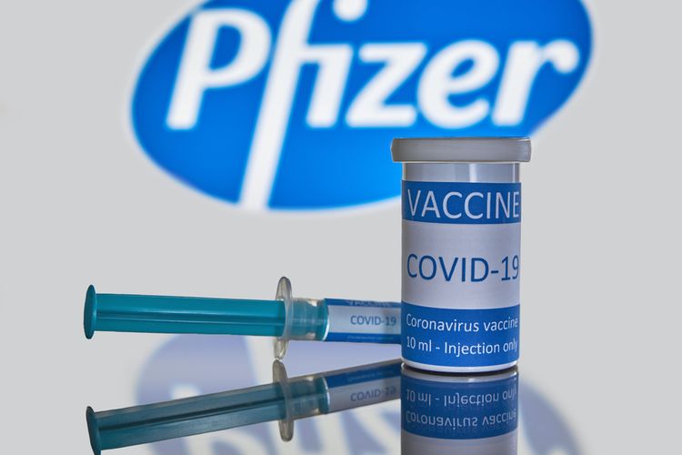 Ilustrasi vaksin Covid-19 Pfizer.