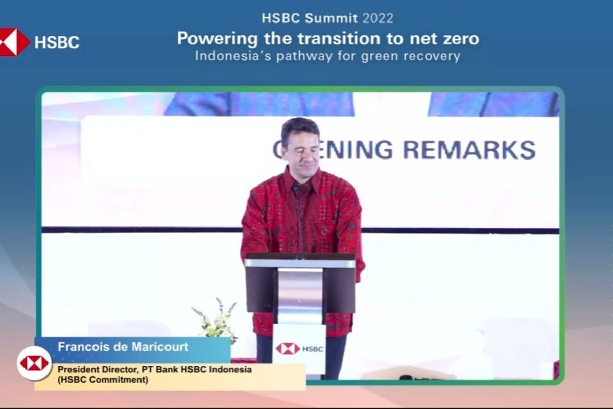 Presiden Direktur HSBC Indonesia Francois de Maricourt saat acara HSBC Summit 2022, Rabu (14/9/2022).