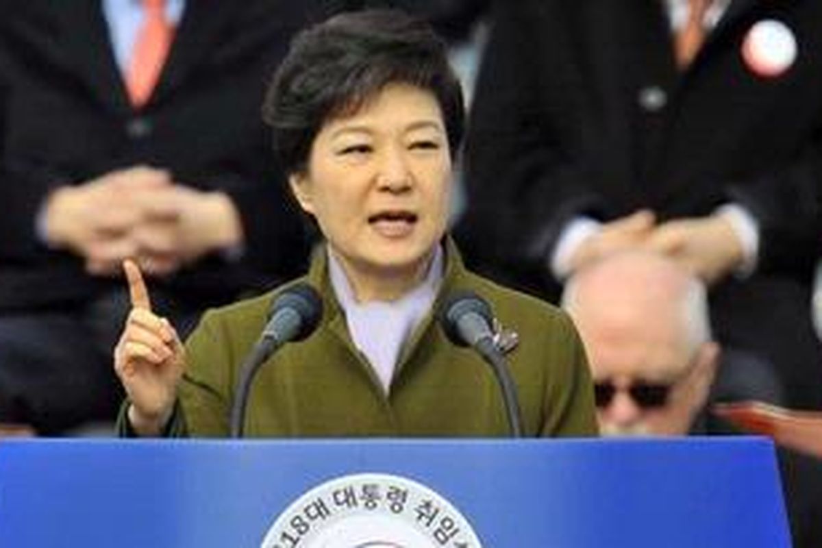 Presiden perempuan pertama Korea Selatan, Park Geun-hye.