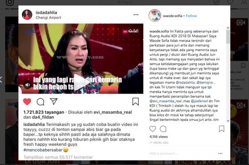 Akun Instagram Atas Nama Waode Sofia Jelaskan Situasi Audisi KDI