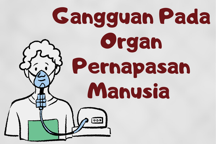 Ilustrasi gangguan pada organ pernapasan manusia