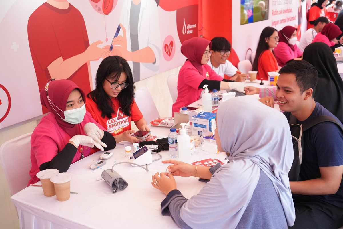 Program skrining kesehatan gratis Cek Segitiga kembali digelar oleh Dexa Medica, kali ini di Kota Bogor, Jawa Barat (5/5/2025).
