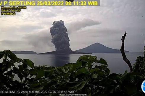 Jumat Pagi, Gunung Anak Krakatau 3 Kali Meletus, Muntahkan Abu Vulkanik Setinggi 2.000 Meter