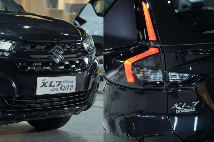 Bagian depan dan belakang New XL7 Hybrid Alpha Kuro. 