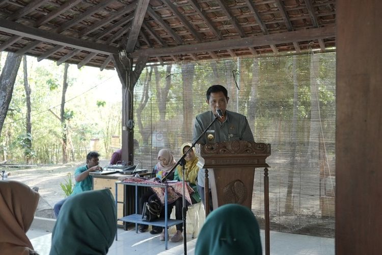 Wakil Bupati Klaten Yoga Hardaya menyampaikan pidatonya di Joglo Umbul Besuki pada Kamis (21/09/2023).