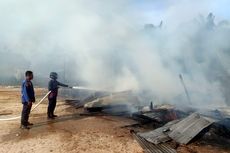 Pemukiman Nelayan di Sebatik Nunukan Terbakar, Dua Bangunan Pondok Ludes Terbakar