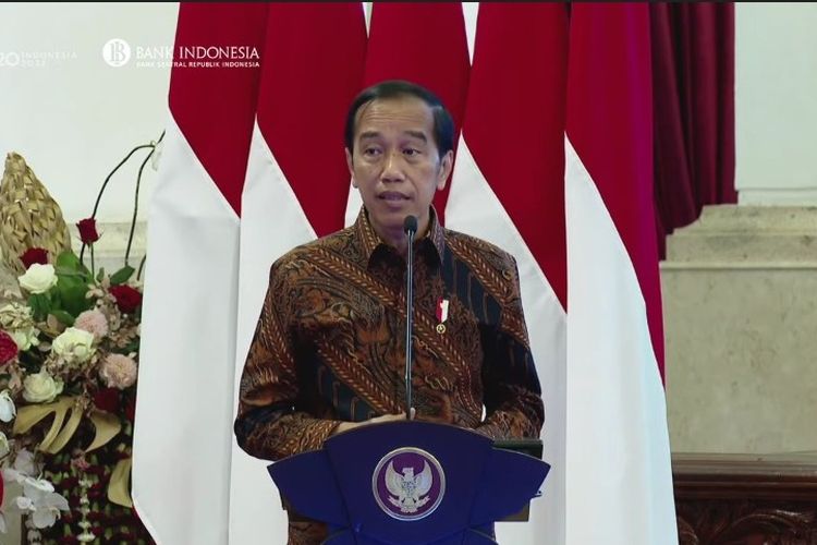 Presiden Joko Widodo saat membuka Rapat Koordinasi Nasional Pengendalian Inflasi 2022, Kamis (18/8/2022).
