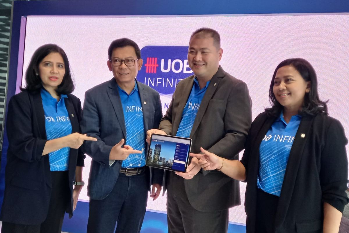 UOB Indonesia meluncurkan fitur manajemen rantai pasok keuangan (financial supply chain management/FSCM) di UOB Infinity1, platform perbankan digital untuk dunia usaha, di UOB Plaza, Jakarta Pusat, Senin (25/9/2023).