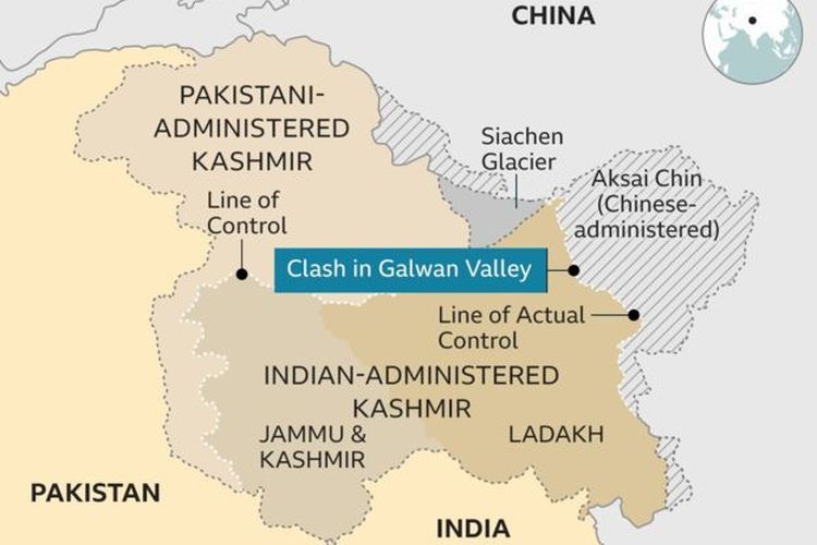 Perbatasan China dengan wilayah Kashmir, India