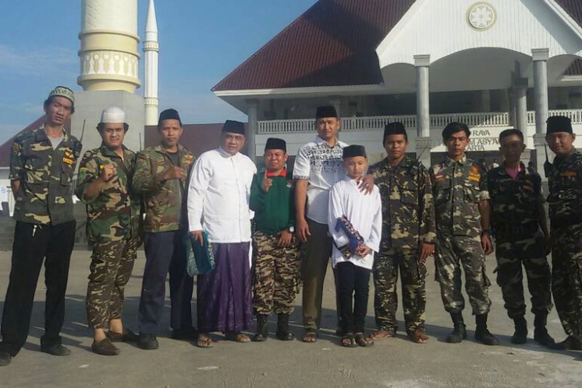 Banser terlibat dalam pengamanan shalat Ied di Masjid Raya KH Hasyim Asyari Kalideres 