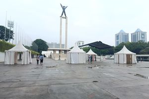 Lapangan Banteng Sepi Usai Djakarta Ennichi 2026 Batal Digelar, Tenda Mulai Dibongkar