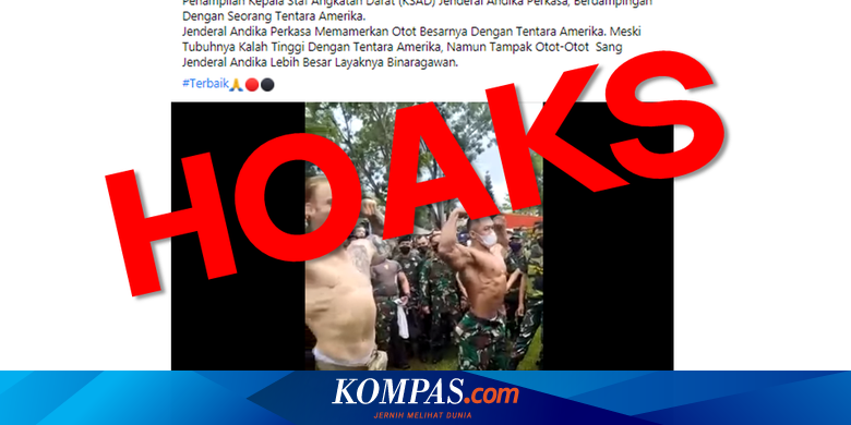 [HOAKS] KSAD Jenderal Andika Pamerkan Otot Besarnya dengan Tentara AS - Vimarsana News