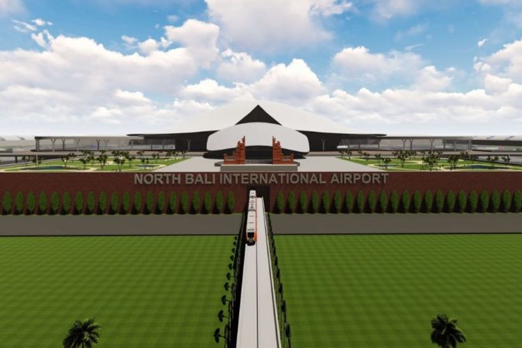 Ilustrasi desain Bandara Bali Utara.