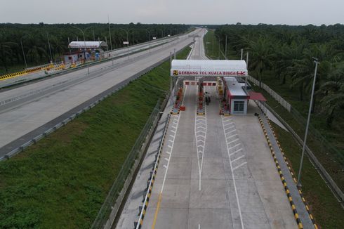 Ribuan Kendaraan Lintasi Tol Bangkinang-Tanjung Alai dan Binjai-Langsa