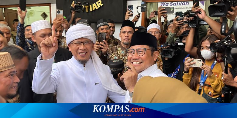 Temui Aa Gym di Ponpes Daarut Tauhid, Cak Imin Disambut Ribuan Santri