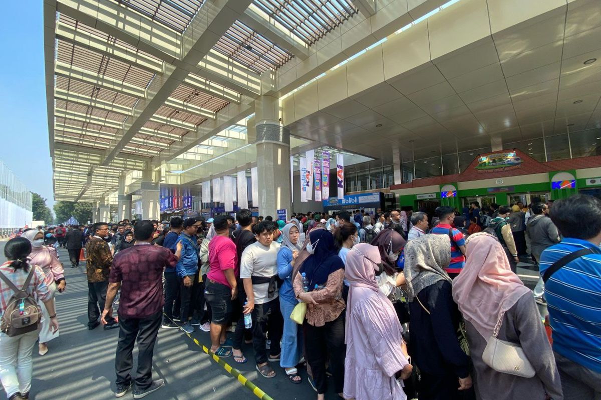 Suasana KAI Expo 2023 di Cendrawasih Hall, Jakarta Convention Center (JCC), Jakarta Pusat, Jumat (29/9/2023).