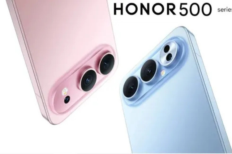 Honor 500 hadir dengan modul kamera memanjang ke samping. Desain ini sekilas mirip seperti modul kamera pada ponsel iPhone Air.