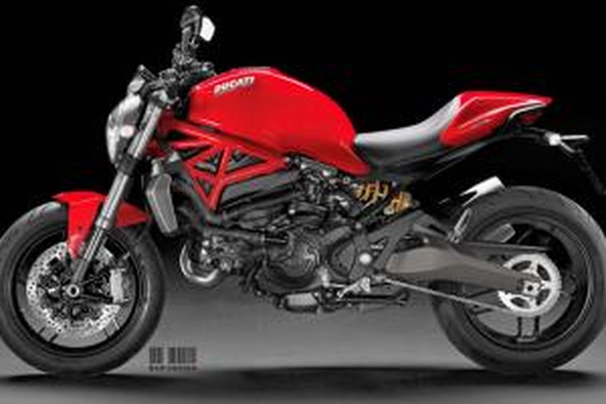 Hasil rekayasa digital Ducati Monster 800 dari Luca Bar Design berdasarkan spyshoot.