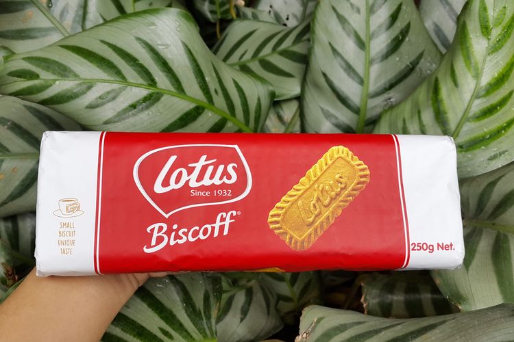 Ilustrasi biskuit Lotus Biscoff. 