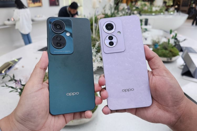 Reno 11F hadir dalam tiga opsi warna, meliputi Ocean Blue (Biru laut), Coral Purple (Ungu Koral), Palm Green (Hijau Palem). Di Indonesia, harga Oppo Reno 11F 5G adalah Rp 4.599.000 untuk satu-satunya varian RAM 8 GB dan storage 256 GB.