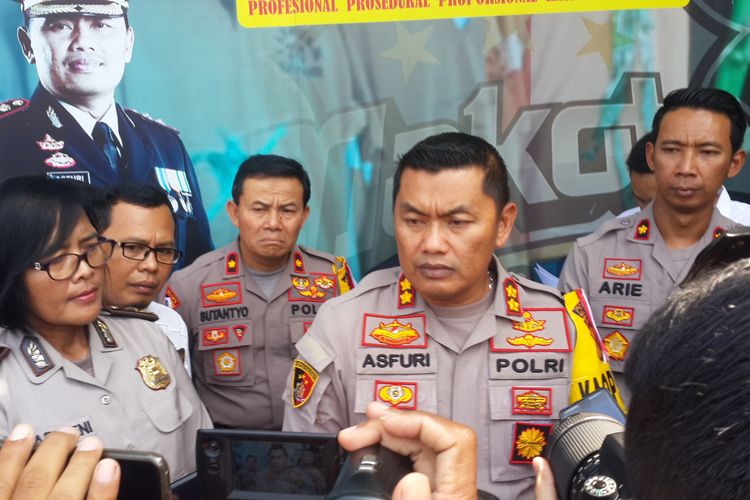 Kapolres Malang Kota AKBP Asfuri dalam konferensi pers di Mapolres Malang Kota, Senin (20/5/2019).