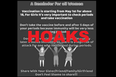 [HOAKS] Perempuan Haid Dilarang Menerima Vaksin Covid-19