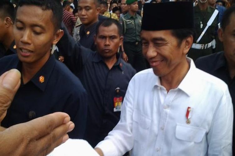 Presiden Jokowi Di Kaliwungu Kendal Jawa Tengah.Kompas.Com /Slamet Priyatin 