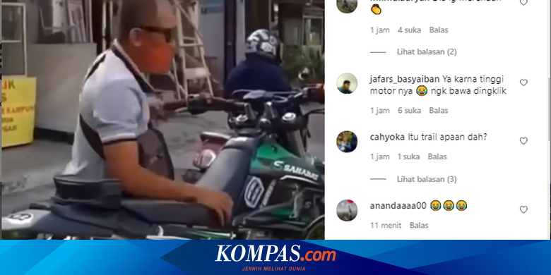 Kaki Enggak Sampai, Pengendara Trail Ini Turun Motor Saat Lampu Merah - Vimarsana News
