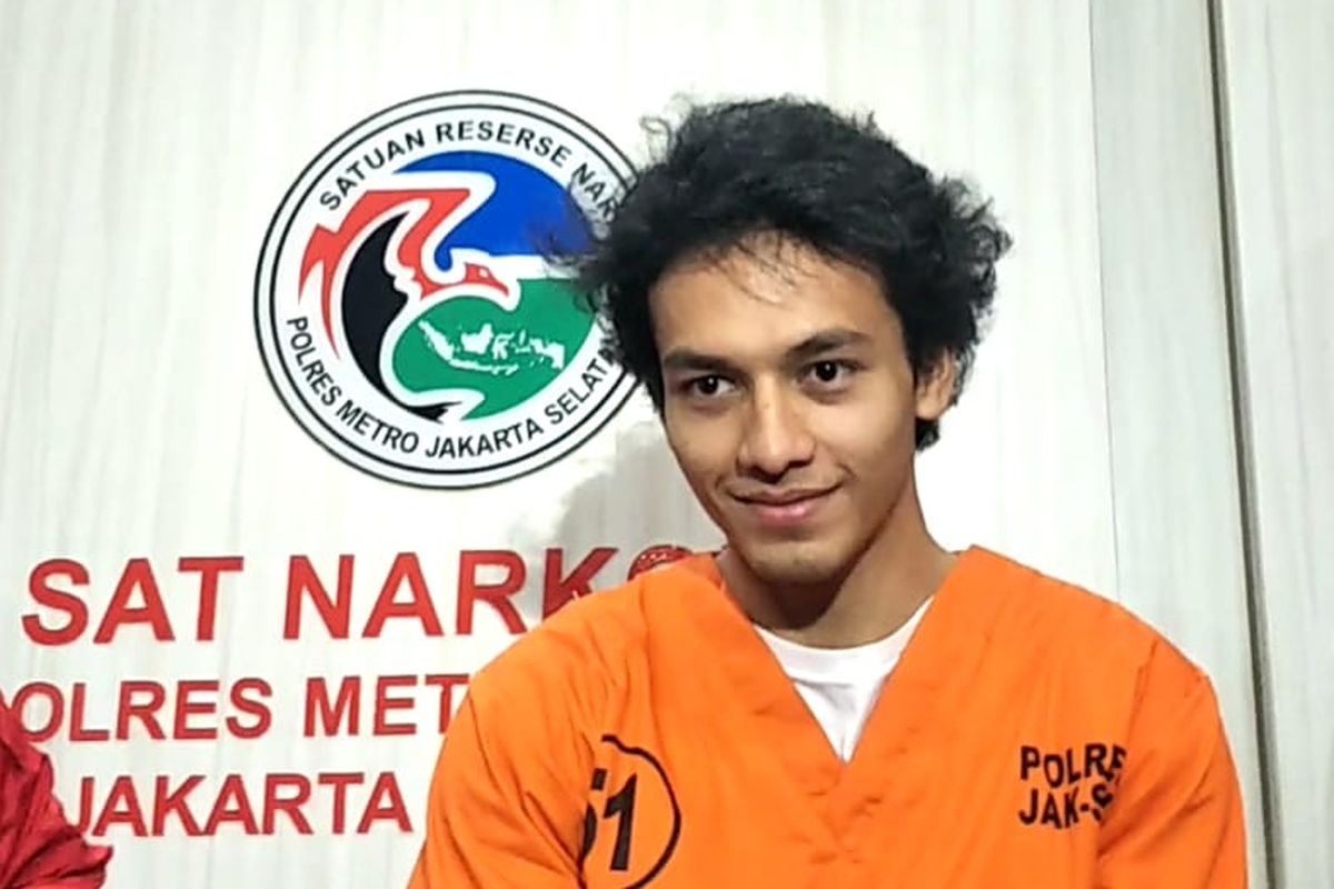 Jefri Nichol saat ditemui di Polres Metro Jakarta Selatan, Kamis (25/7/2019)